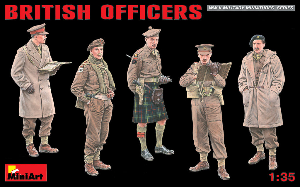MiniArt Military 1/35 British Officers (5) Kit