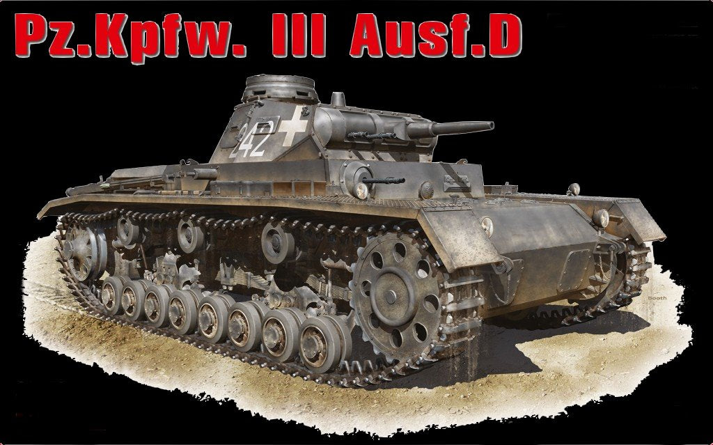 MiniArt Military Models 1/35 PzKpfw III Ausf D Tank Kit