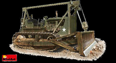 MiniArt Military Models 1/35 US Army Tractor w/Angle Dozer Kit
