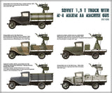 MiniArt Military 1/35 Soviet 1.5-Ton Cargo Truck w/ M4 Maxim AA Machine Gun & 2/Crew Kit