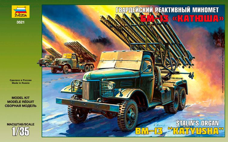 Zvezda Military 1/35 WWII Soviet Rocket Launcher BM13 Katyusha Kit