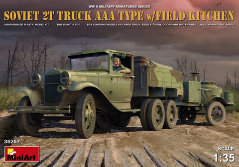 MiniArt Military 1/35 WWII Soviet 2T AAA-Type Truck w/Field Kitchen Kit