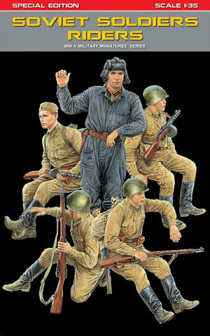 MiniArt Military 1/35 Soviet Soldiers Riders (5) Special Edition Kit