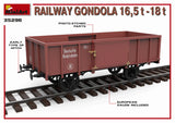 MiniArt Military 1/35 WWII 16.5 18-Ton Railway Gondola w/Figures & Accessories Kit