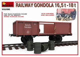 MiniArt Military 1/35 WWII 16.5 18-Ton Railway Gondola w/Figures & Accessories Kit