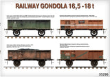 MiniArt Military 1/35 WWII 16.5 18-Ton Railway Gondola w/Figures & Accessories Kit