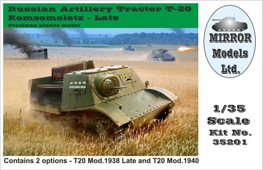 Mirror Models Military 1/35 Russian Artillery Tractor T20 Late Komsomoletz Kit