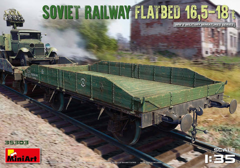 MiniArt Military 1/35 WWII Soviet 16.5-18 Ton Railway Flatbed Kit