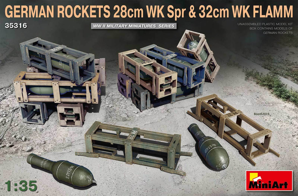 MiniArt Military 1/35 WWII German Rockets 28cm WK Spr & 32cm WK Flamm Kit