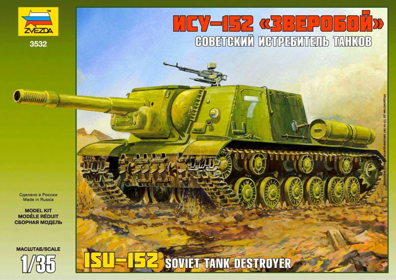 Zvezda Military 1/35 Soviet ISU152 Tank Destroyer Kit