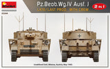 MiniArt Military 1/35 WWII PzBeobWg IV Ausf J Late/Last Production Tank w/5 Crew (2 in 1) (New Tool) Kit