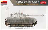 MiniArt Military 1/35 WWII PzBeobWg IV Ausf J Late/Last Production Tank w/5 Crew (2 in 1) (New Tool) Kit