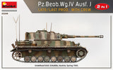 MiniArt Military 1/35 WWII PzBeobWg IV Ausf J Late/Last Production Tank w/5 Crew (2 in 1) (New Tool) Kit