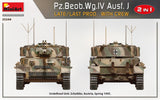 MiniArt Military 1/35 WWII PzBeobWg IV Ausf J Late/Last Production Tank w/5 Crew (2 in 1) (New Tool) Kit