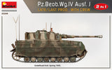 MiniArt Military 1/35 WWII PzBeobWg IV Ausf J Late/Last Production Tank w/5 Crew (2 in 1) (New Tool) Kit