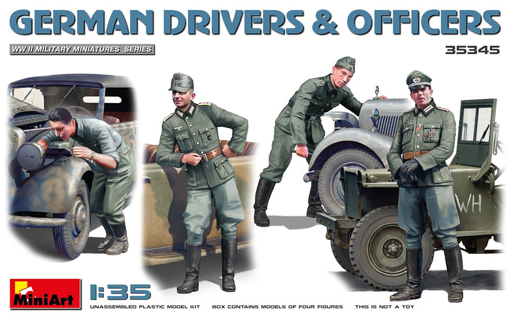 MiniArt Military 1/35 WWII German Drivers & Officers (4) Kit