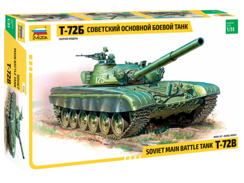 Zvezda Military 1/35 Soviet T72B Main Battle Tank Kit