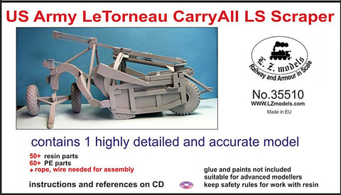 LZ Models 1/35 US Army LeTorneau CarryAll LS Scraper Resin Kit