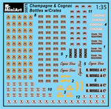 MiniArt Miltary 1/35 Champagne & Cognac Bottles w/Crates Kit