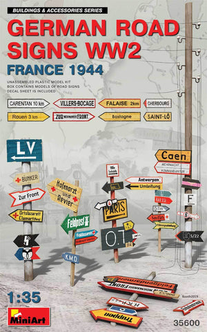 MiniArt Military 1/35 WWII German Road Signs France 1944 (New Tool) Kit