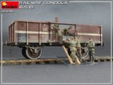 MiniArt Military 1/35 WWII 16.5 18-Ton Railway Gondola w/Figures & Accessories Kit