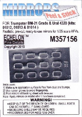 Echelon Decals 1/35 BM21 Grads & Ural 4320 Mirrors for TSM (Peel & Stick)