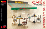 MiniArt Military Models 1/35 Café Furniture Tables & Chairs w/Accessories Kit