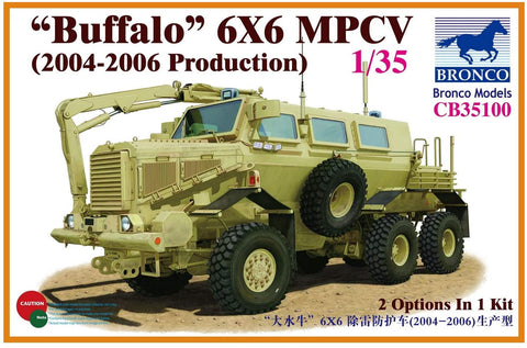Bronco Military 1/35 Buffalo 6x6 MPCV (2004-06 Production) Multi-Purpose Crew Vehicle (2 in 1) Kit
