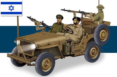 Dragon Military 1/35 IDF 1/4-Ton 4x4 Truck w/MG34 Machine Guns Kit