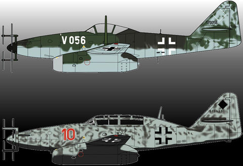 Hasegawa Aircraft 1/72 Messerschmitt Me262V056 & Me262B-1a/U1 "Nachtjager" Limited Edition (2 Kits)