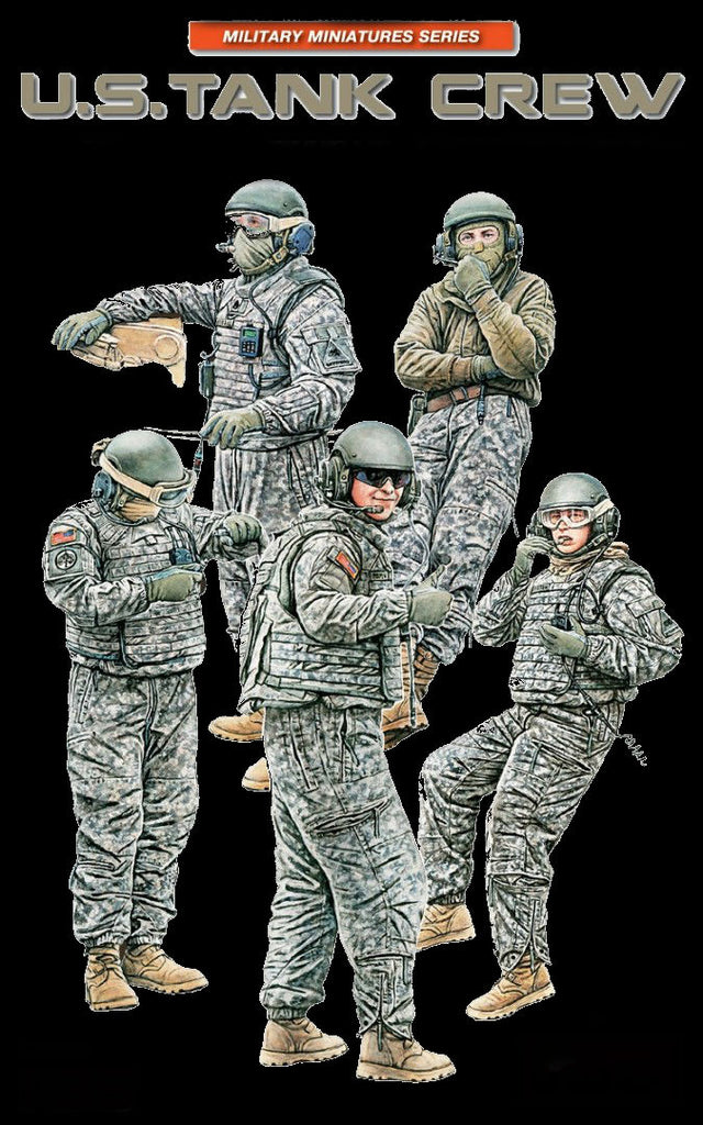 MiniArt Miniatures 1/35 Modern US Tank Crew (5) (New Tool) Kit