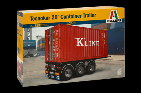 Italeri Model Cars 1/24 20 Foot Container Trailer Kit