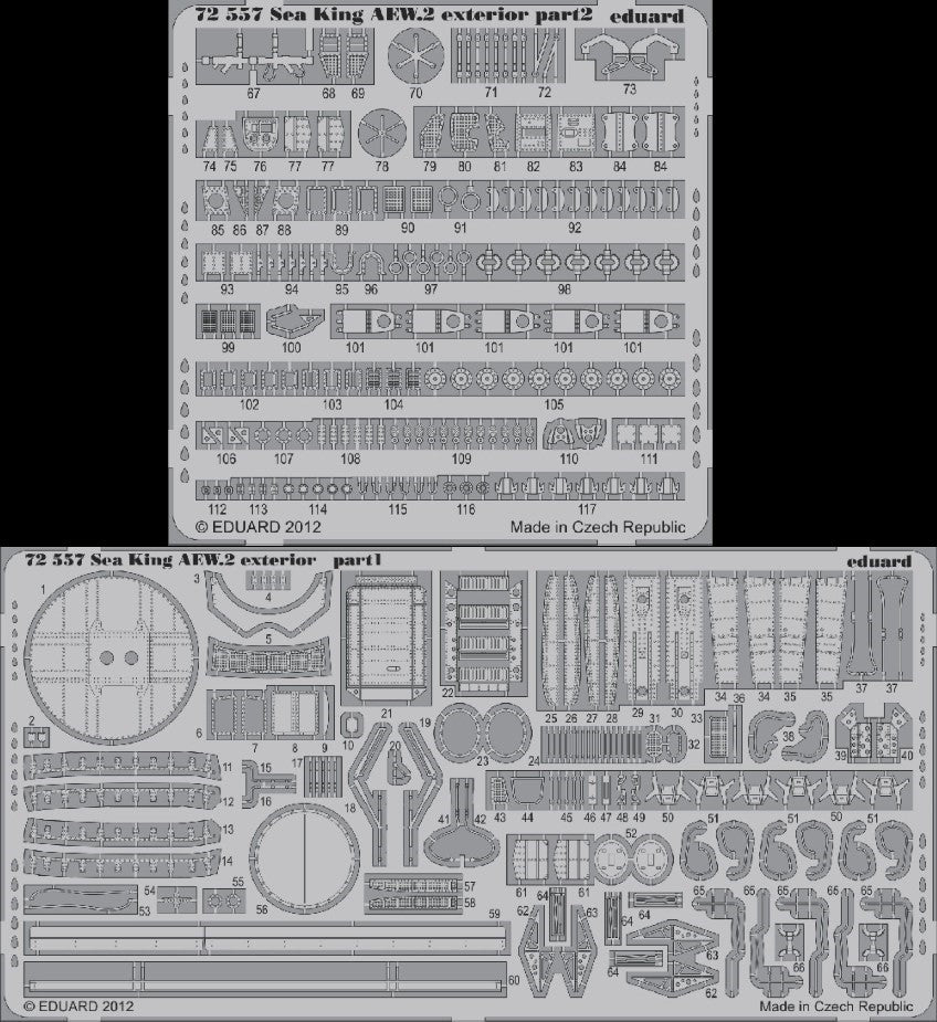 Eduard Details 1/72 Aircraft- Sea King AEW2 Exterior for DML