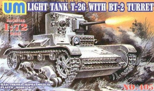 Unimodel Military 1/72 T26 WWII Soviet Light Tank w/BT2 Turret Kit