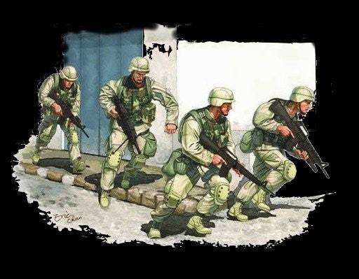 Trumpeter Military Models 1/35 US Army in Iraq 2005 Figure Set (4) Kit
