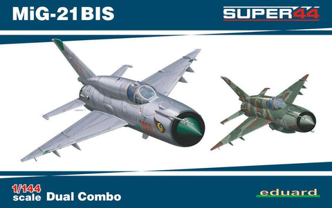 Eduard Aircraft 1/144 MiG21BIS Fighter Dual Combo Ltd. Edition Kit