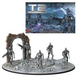 Pegasus Hobbies Sci-fi & Space 1/32 T2 Judgement Day: Future War T800 Endoskeletons (5) w/Base Special Edition Plated Chrome Kit