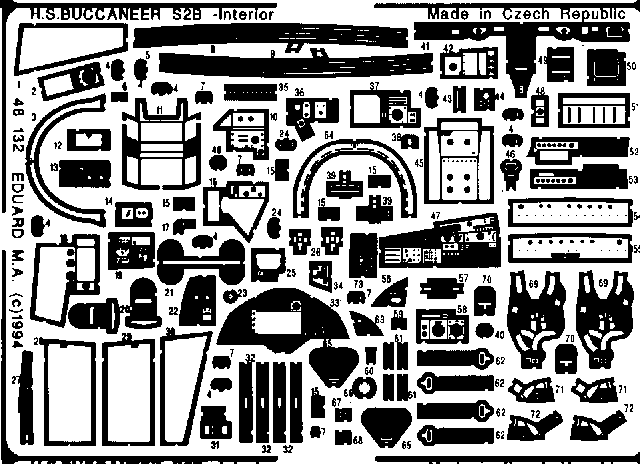 Eduard Details 1/48 Aircraft- HS SZB Interior for ARX