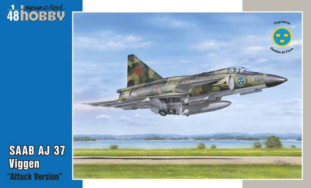 Special Hobby Aircraft 1/48 SAAB AJ37 Viggen Attack Version Aircraft Kit