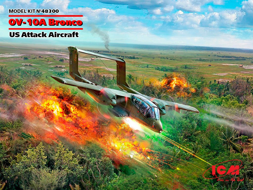 ICM Aircraft 1/48 US OV10A Bronco Attack Aircraft (New Tool) Kit