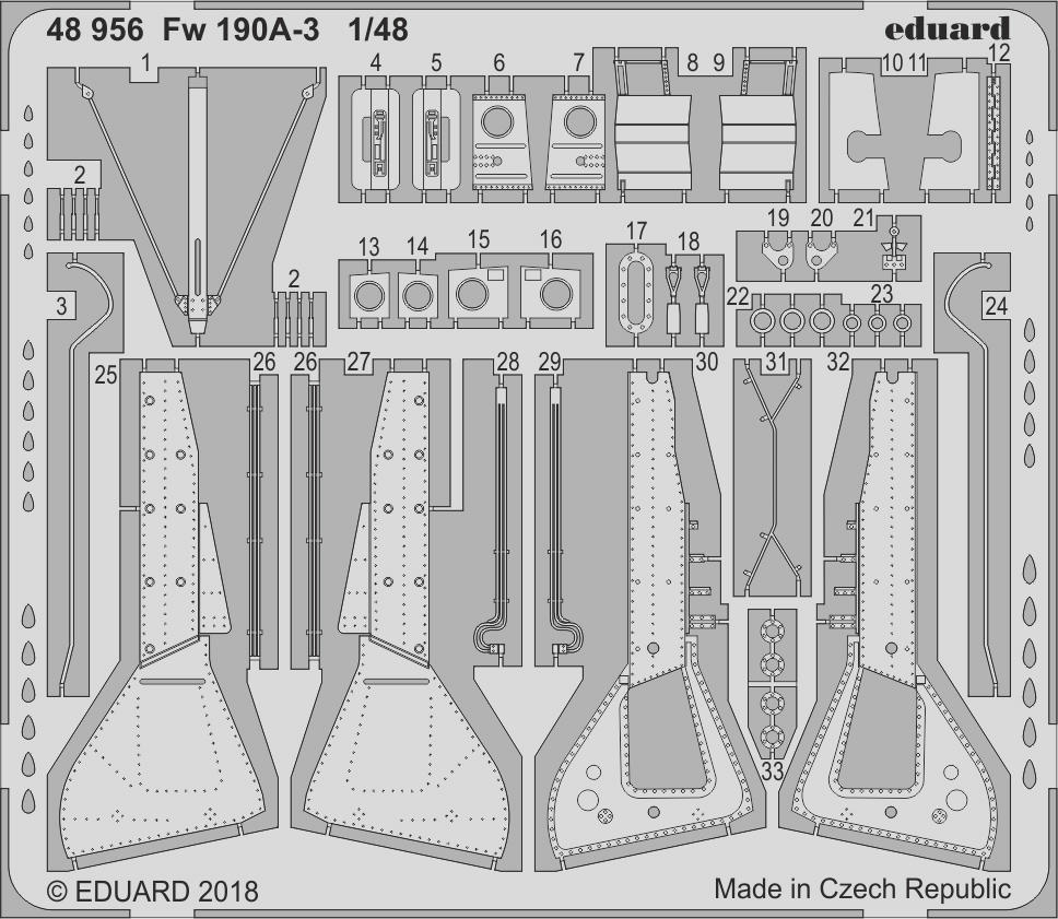 Eduard Aircraft 1/48 Aircraft - Fw190A3 for EDU