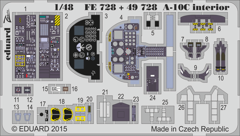 Eduard Details 1/48 Aircraft- A10C Interior for ITA (Painted Self Adhesive)