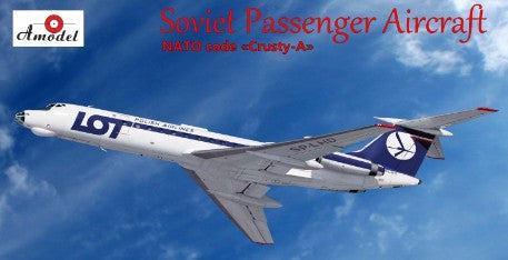 A Model From Russia 1/72 Tu134 NATO Code Crusty-A Soviet LOT Passenger Airliner Kit