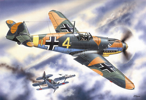 ICM Aircraft 1/48 WWII Messerschmitt Bf109F4 Fighter Kit