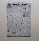 Pilot Replicas Aircraft 1/48 SAAB J29F Fliegende Tonne Austrian Fighter Kit