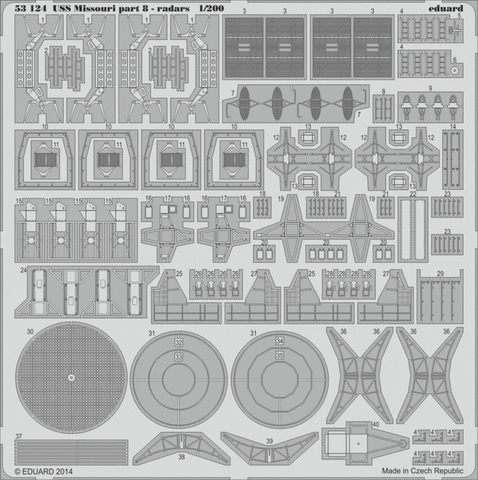 Eduard Details 1/200 Ship- USS Missouri Pt.8 Radars for TSM