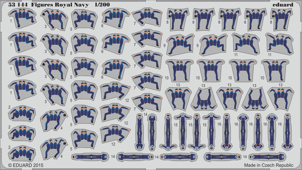 Eduard Details 1/200 Ship- Royal Navy Figures (Painted)