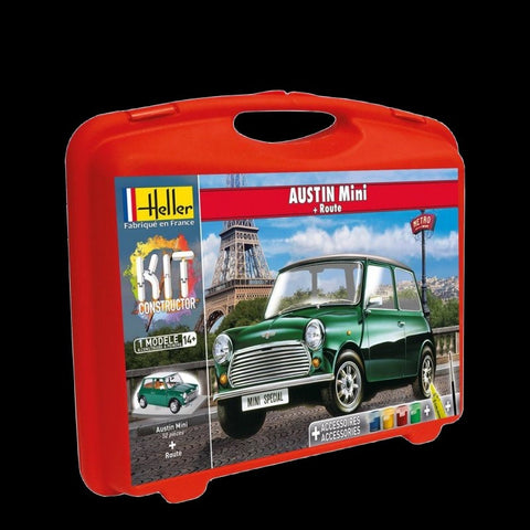 Heller Model Cars 1/43 Austin Mini Car w/Paint & Glue Kit