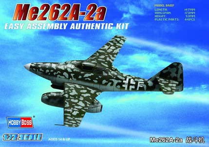 Hobby Boss Aircraft 1/72 Me-262A-1A Messerschmidt Kit