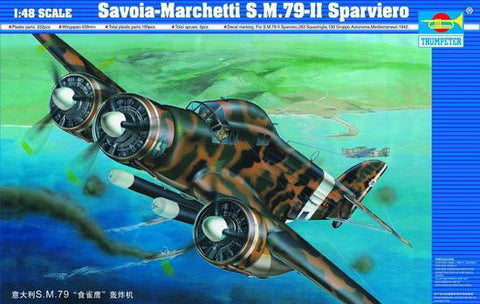Trumpeter Aircraft 1/48 Savoia Marchetti 79-11 Sparviero Italian Multi-Role Medium Bomber Kit